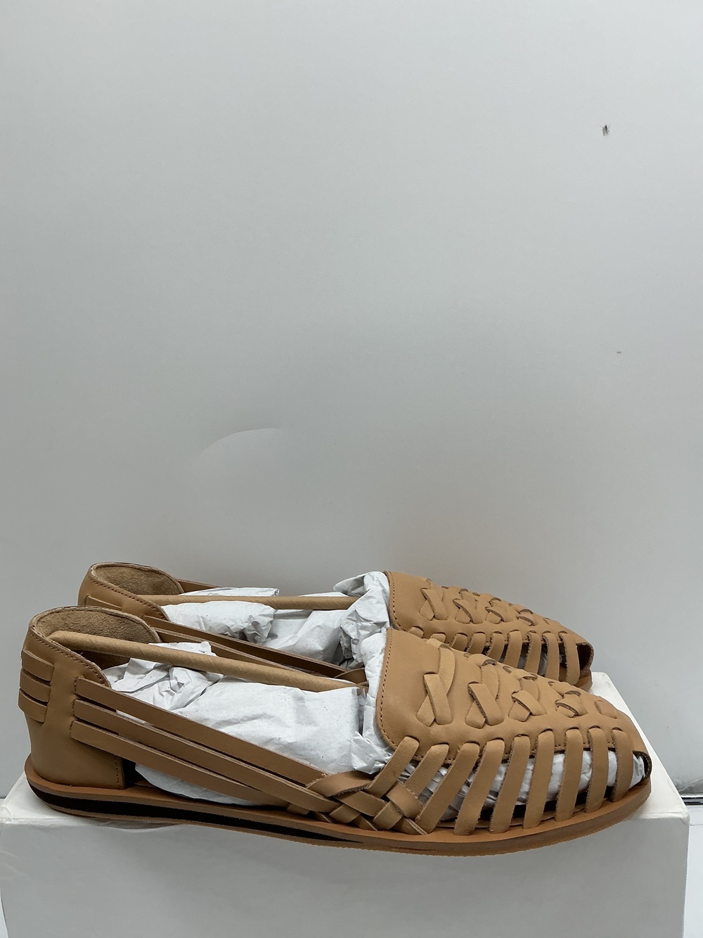 100% Leather Huarache Flat